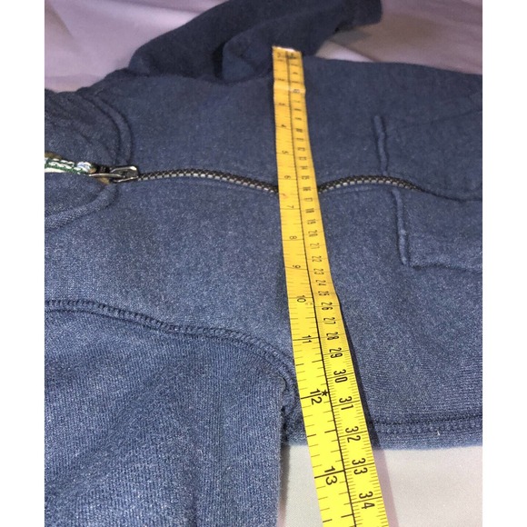 Carters Full Zip Soft Fleece Lined Blue Baby Hoodie Size 12 Months - Picture 7 of 8